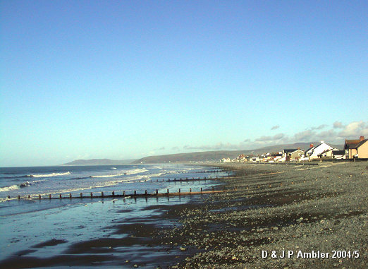 Borth beach view