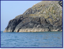 Bay entrance at Cwmtydu