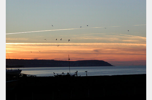 winter sunset Aberaeron 1